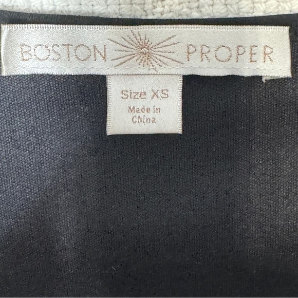 Boston Proper Black Wrap Jumpsuit XS Lace Sleeveless Wide Leg Pockets - Picture 4 of 5